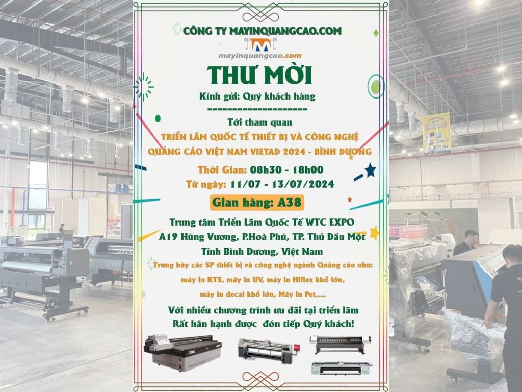 Công ty TNHH MayInQuangCao.com gửi thư mời sự kiện VietAd 2024 - Bình Dương