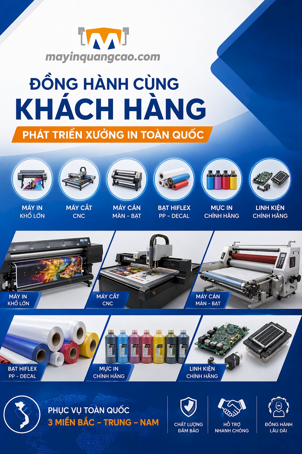 Máy In Quảng Cáo Việt Nam - MayInQuangCaoVN - Bản đồ khách hàng các tỉnh thành