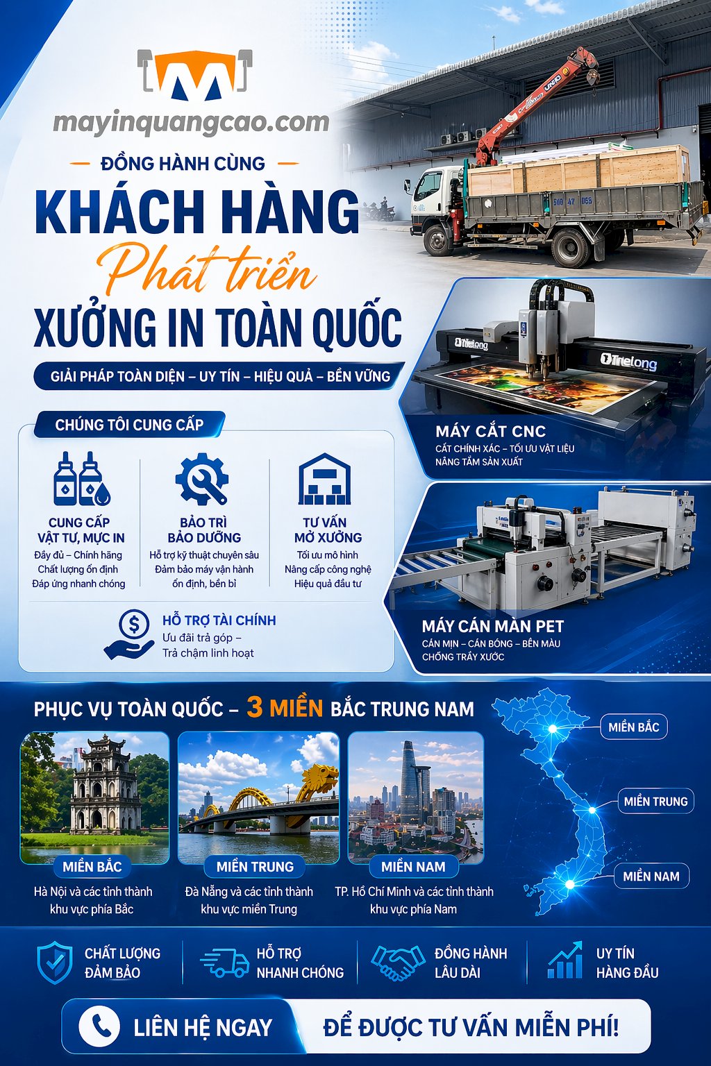 Máy In Quảng Cáo Việt Nam - MayInQuangCaoVN - Bản đồ khách hàng các tỉnh thành