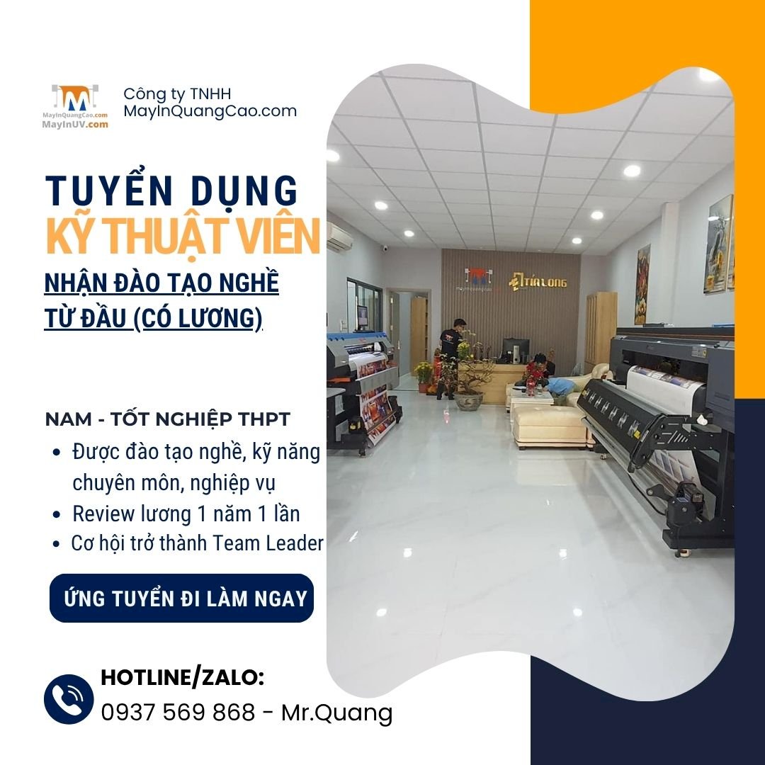 Tuyển dụng Kỹ thuật viên máy in