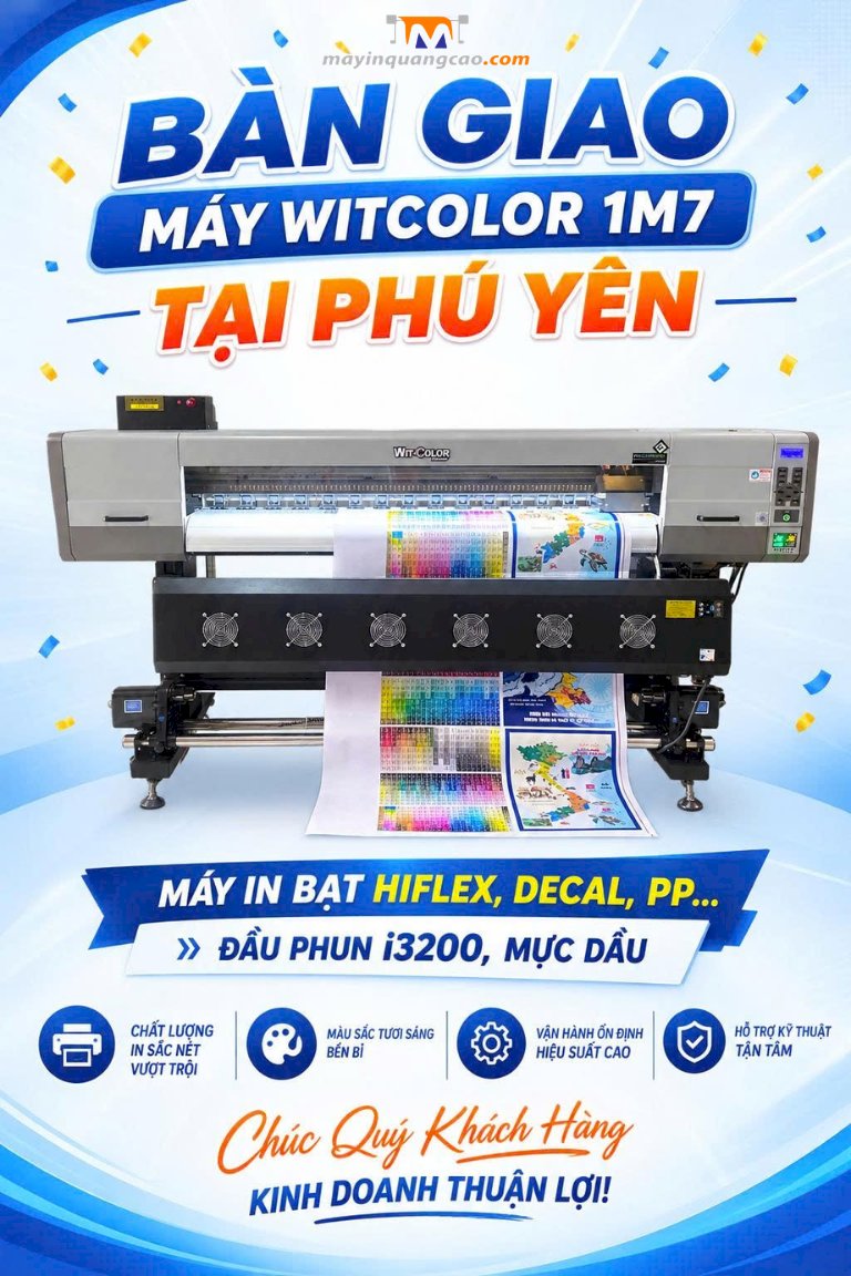Bàn giao máy in Witcolor 1m7 cho khách hàng tại Phú Yên
