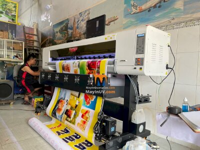 Giao máy in Decal khổ 1m7 Taimes i3200 cho nhà in anh Trung tại Long An