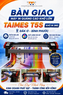 Bàn giao máy in bạt Taimes T5S khổ in 3m2 tại Đăk Ơ