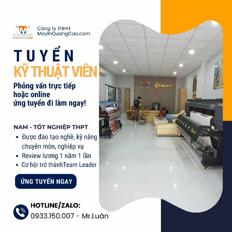 Tuyển dụng Kỹ thuật viên máy in
