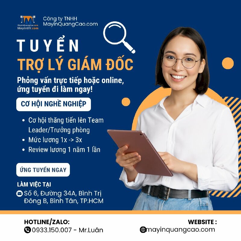 Tuyển dụng Trợ lý ban giám đốc