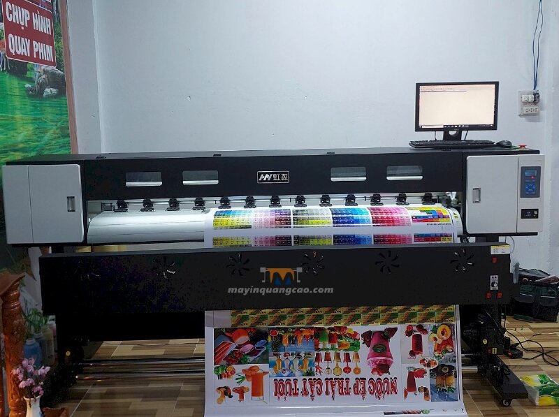 Máy in HongYing 1m8- Máy in bạt, decal giá rẻ