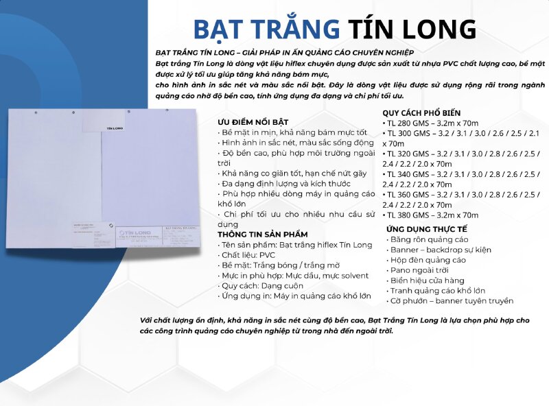 Bạt trắng Tín Long
